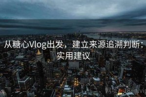 从糖心Vlog出发，建立来源追溯判断：实用建议