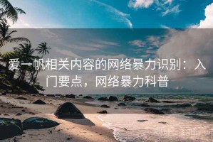 爱一帆相关内容的网络暴力识别：入门要点，网络暴力科普