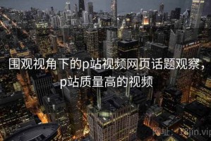 围观视角下的p站视频网页话题观察，p站质量高的视频