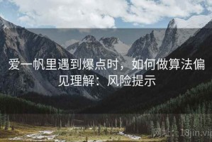 爱一帆里遇到爆点时，如何做算法偏见理解：风险提示