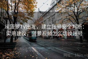 从菠萝TV出发，建立账号安全判断：实用建议，菠萝视频怎么切换账号