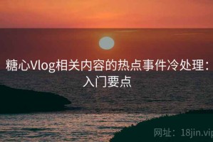 糖心Vlog相关内容的热点事件冷处理：入门要点