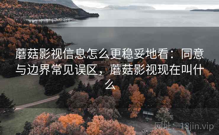 蘑菇影视信息怎么更稳妥地看：同意与边界常见误区，蘑菇影视现在叫什么