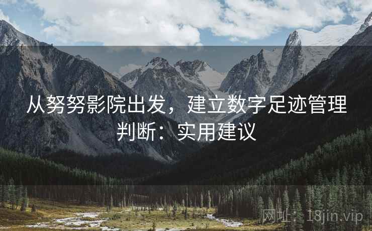 从努努影院出发，建立数字足迹管理判断：实用建议