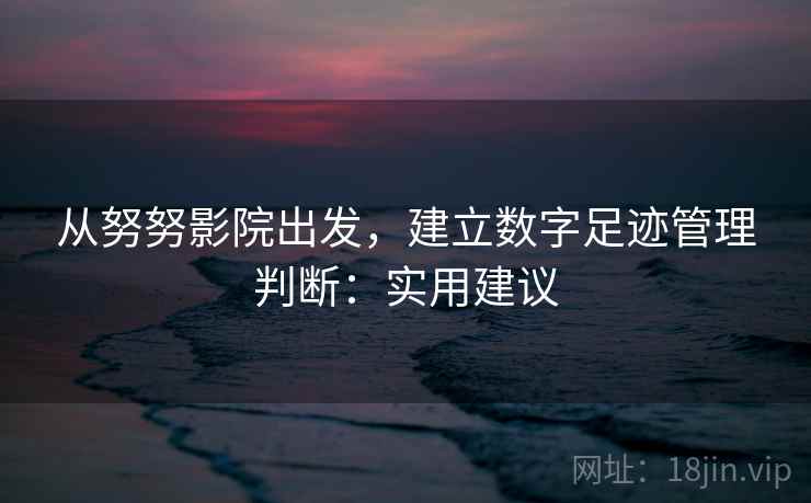 从努努影院出发，建立数字足迹管理判断：实用建议