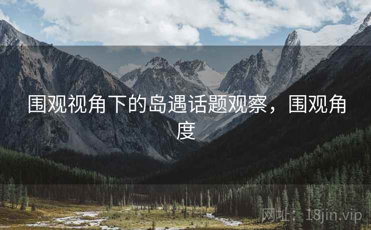 围观视角下的岛遇话题观察，围观角度