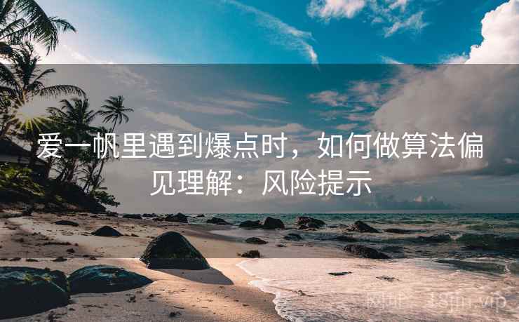 爱一帆里遇到爆点时，如何做算法偏见理解：风险提示